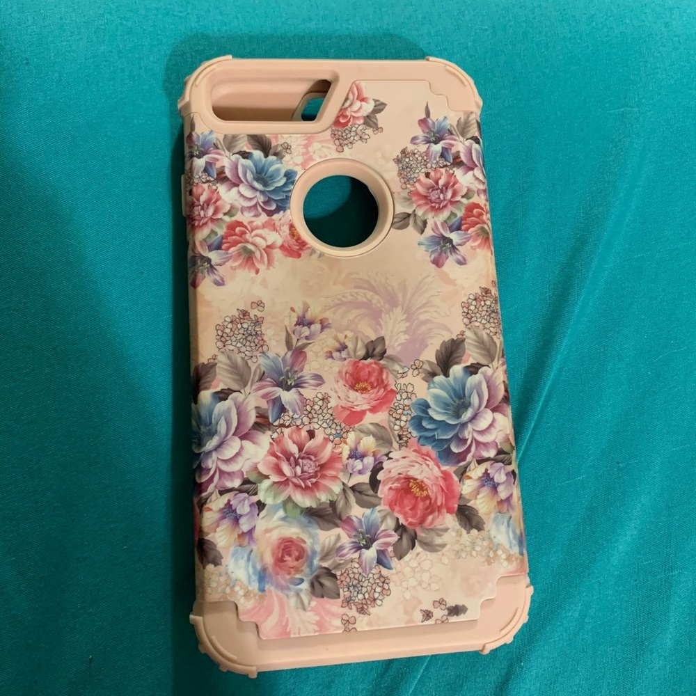 📱iPhone 6s+ floral front and back phone case📱
